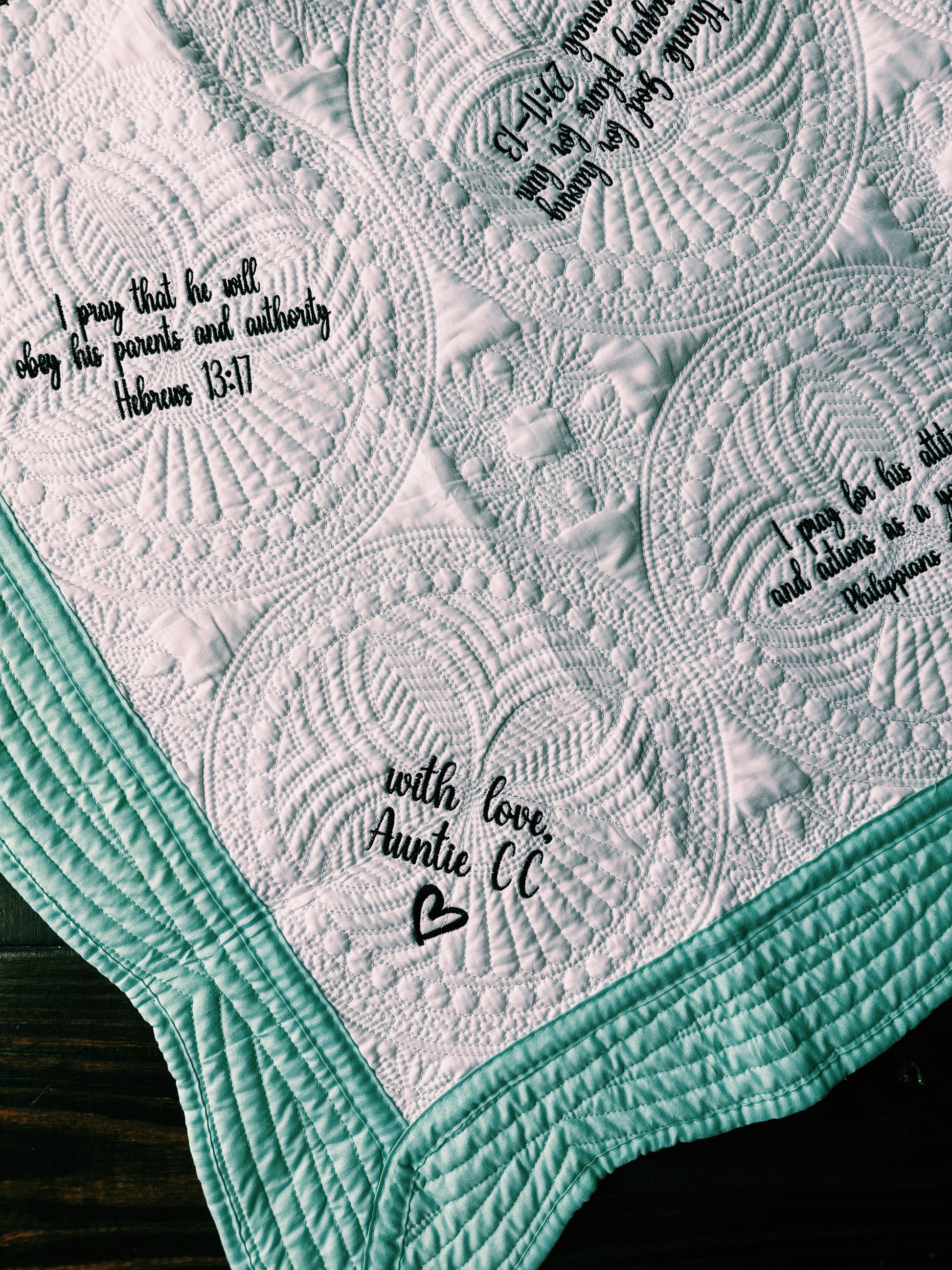 Sweet Baby Bible Verse Quilt