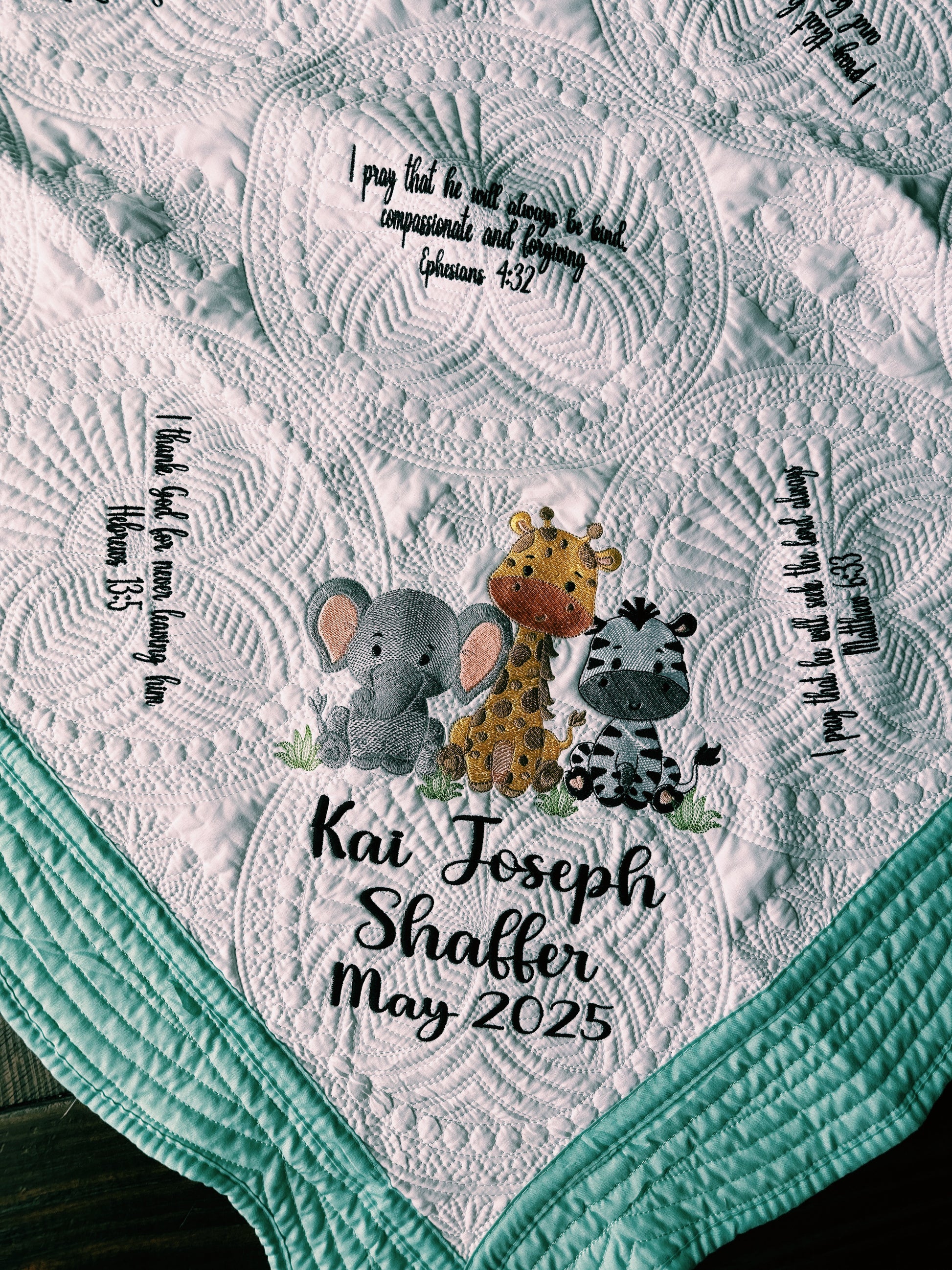 Sweet Baby Bible Verse Quilt