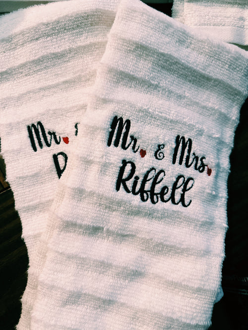 Custom Wedding Bath Towel Set