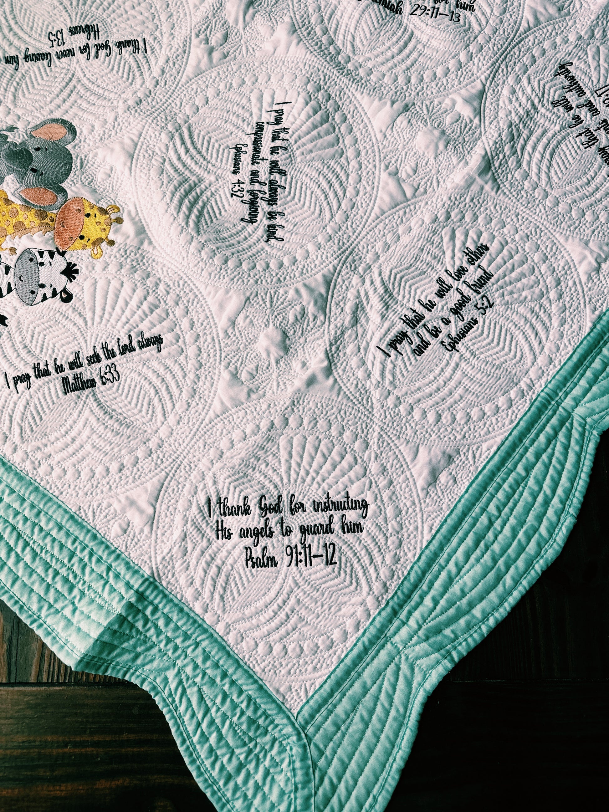 Sweet Baby Bible Verse Quilt
