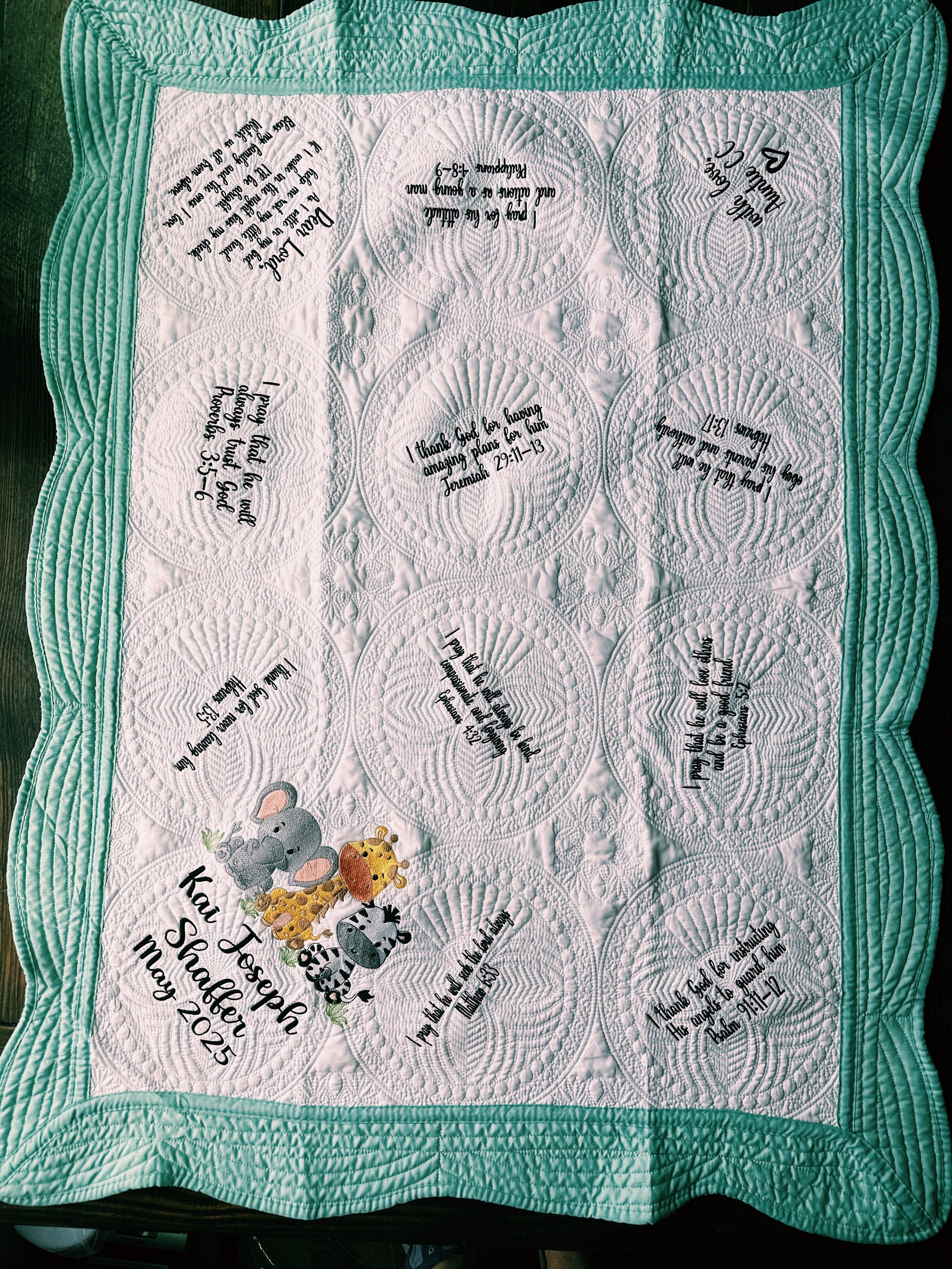 Sweet Baby Bible Verse Quilt